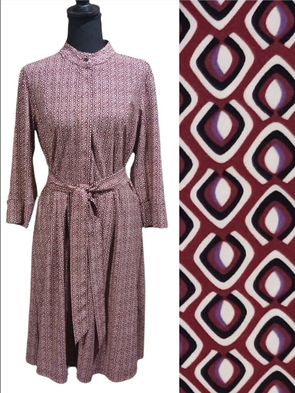 Studio Anneloes Travel Sira Midi Dress Geometric Print